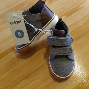 Cat & Jack Toddler High-Top Boot Sneakers, Grey Harrison (6)